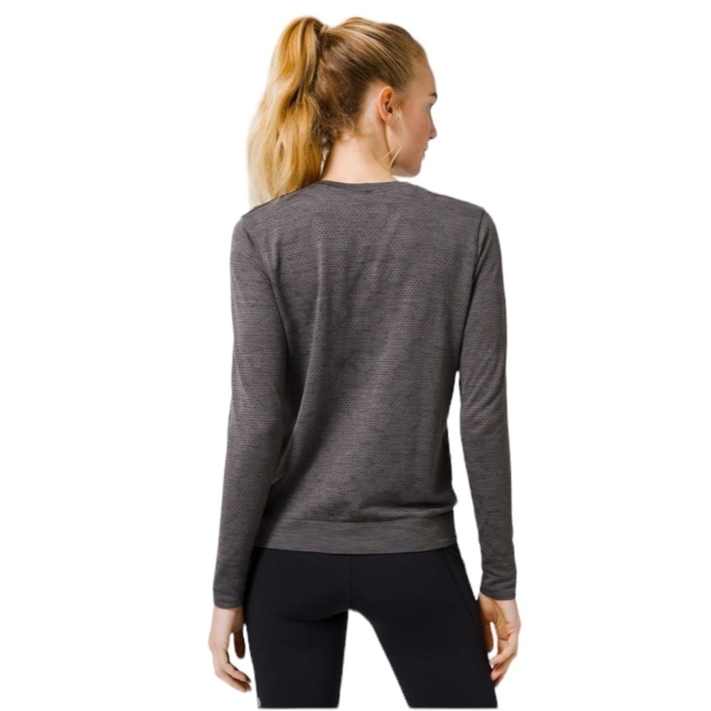 Lululemon Breeze By Long Sleeve Polar Spots Lunar Rock / Graphite Grey Size 10 - Picture 6 of 10